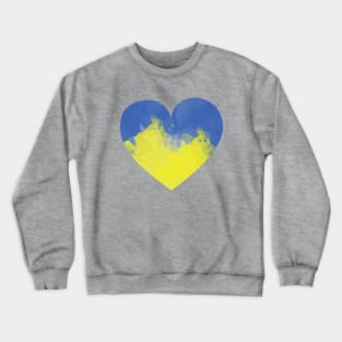 Ukrainian heart, digital watercolor. Ukrainian illustration. Crewneck Sweatshirt